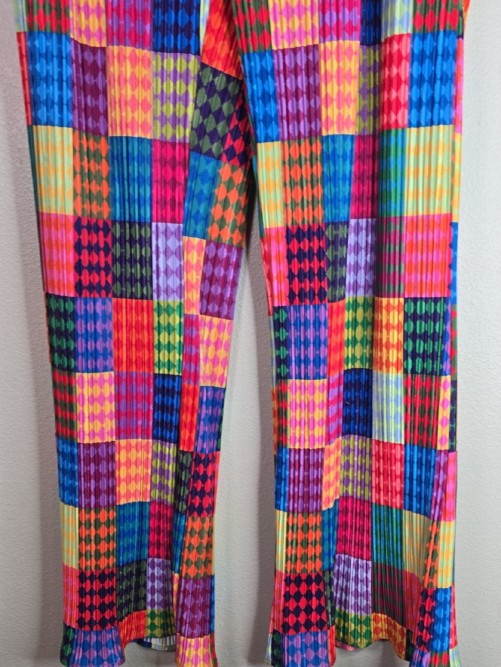 Dress In Lala  Fun House  Plisse  Multicolor Patchwork Women's  Set Size 2X. - Picture 9 of 12